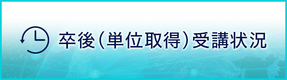 卒後（単位取得）受講状況